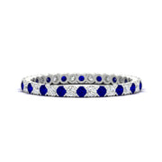 0.75-carat-round-cut-bezel-set-diamond-and-sapphire-eternity-wedding-band-in-white-gold-FD8072ROBGSABL-0.72CT-NL-WG?v=1774347027